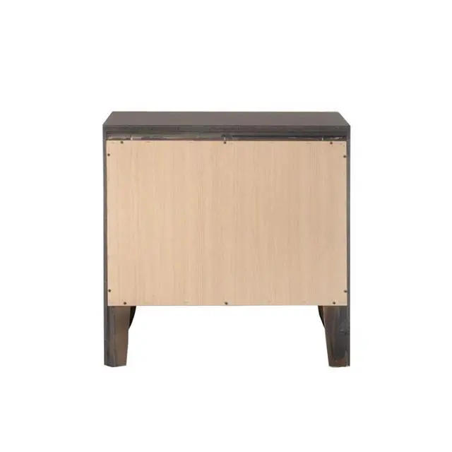 Alt view image 5 of 5 - Wooden Nightstand With 2 Drawers And 1 Tray, Gray Oak