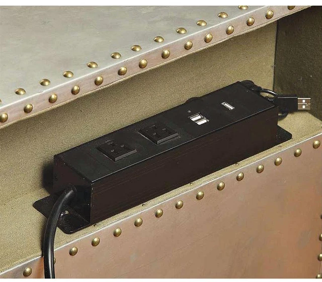 Alt view image 4 of 5 - Aluminum Nightstand With Usb And Power Dock