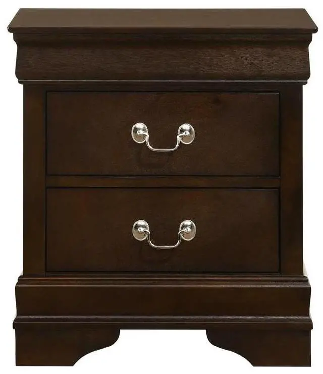 Main image of Mdf Nightstand With 2 Drawers, Cappuccino