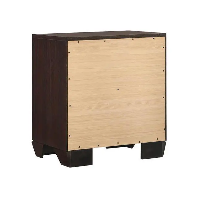 Alt view image 6 of 7 - Mdf Nightstand With 2 Drawers In Dark Cocoa Finish
