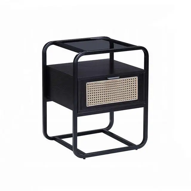 Main image of Metal Frame Accent Table In Black Finish
