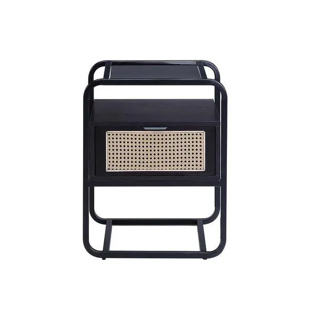 Alt view image 3 of 6 - Metal Frame Accent Table In Black Finish