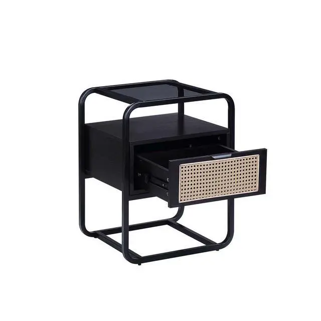 Alt view image 5 of 6 - Metal Frame Accent Table In Black Finish