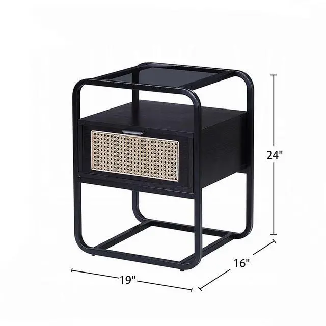 Alt view image 4 of 6 - Metal Frame Accent Table In Black Finish