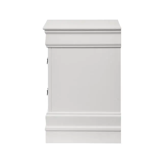 Alt view image 6 of 7 - 2-Drawer Nightstand With Bracket Feet, White