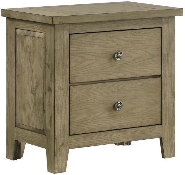 Main image of Fully Assembled 2-Drawer Nightstand, Vineyard Oak