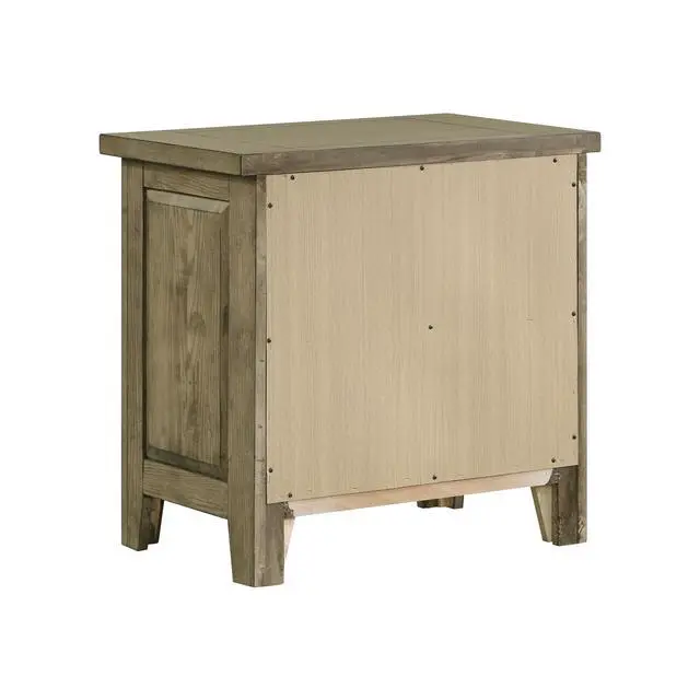 Alt view image 7 of 7 - Fully Assembled 2-Drawer Nightstand, Vineyard Oak