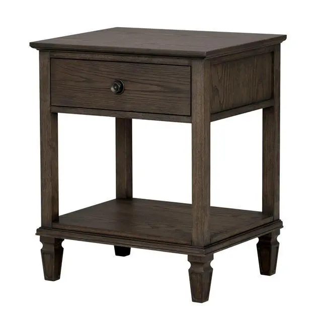 Alt view image 5 of 7 - Bedside Table Antique Brown