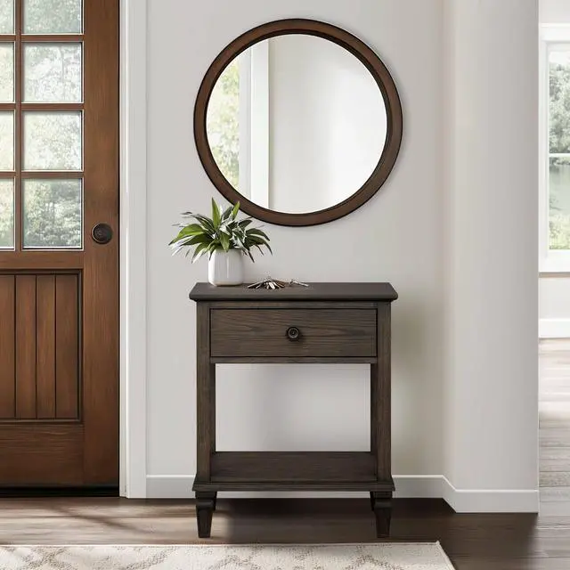 Alt view image 4 of 7 - Bedside Table Antique Brown