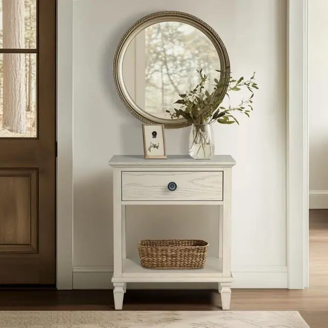 Alt view image 5 of 7 - Bedside Table Antique Cream