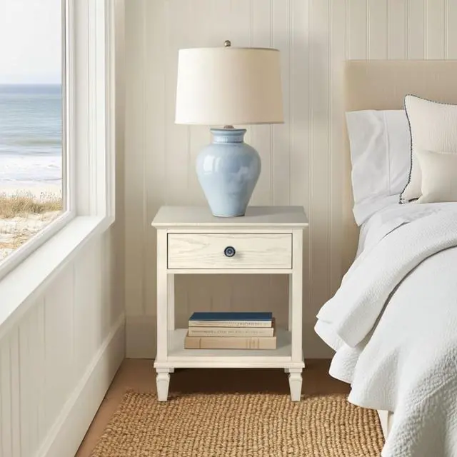 Alt view image 2 of 7 - Bedside Table Antique Cream