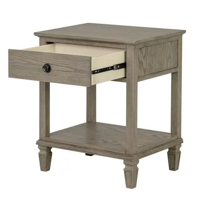 Alt view image 5 of 7 - Bedside Table Reclaimed Grey
