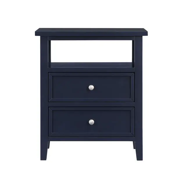 Alt view image 4 of 7 - Weston Midnight Blue 2 Drawer Nightstand