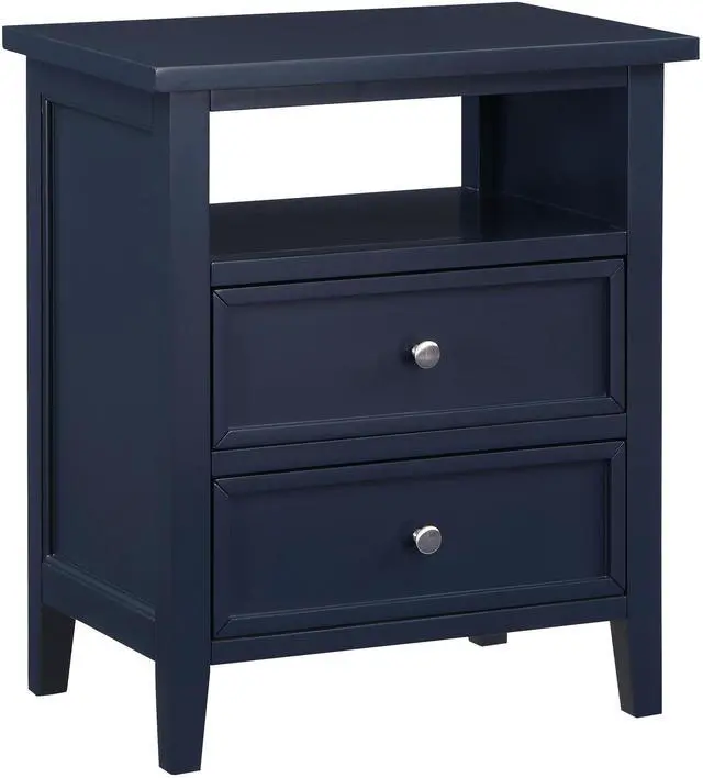 Main image of Weston Midnight Blue 2 Drawer Nightstand