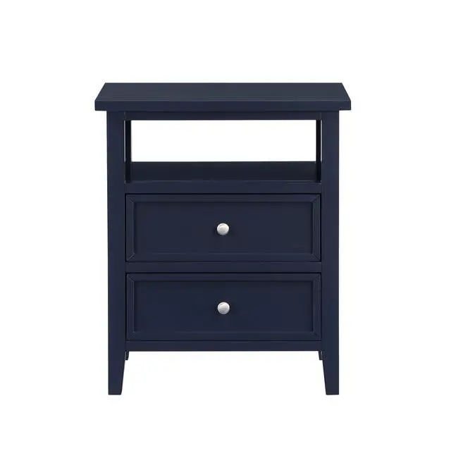 Alt view image 6 of 7 - Weston Midnight Blue 2 Drawer Nightstand