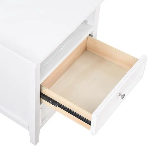 Alt view image 7 of 7 - Weston White 2 Drawer Nightstand