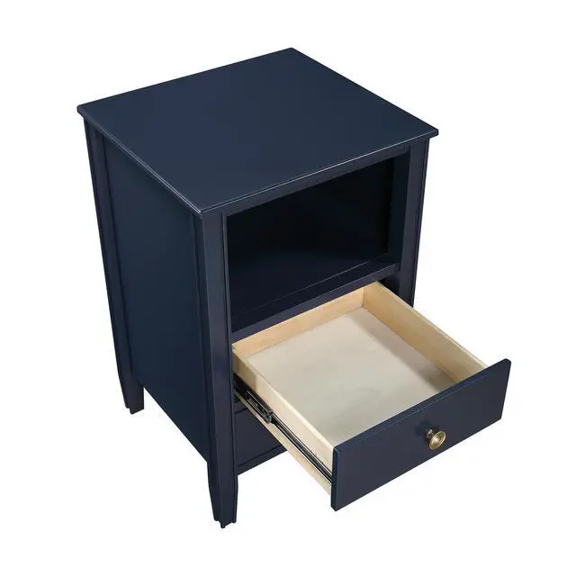Alt view image 5 of 7 - Winston 2-Drawer Storage Nightstand - Midnight Blue