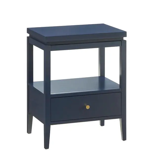 Alt view image 2 of 7 - Olana Midnight Blue 1-Drawer Nightstand