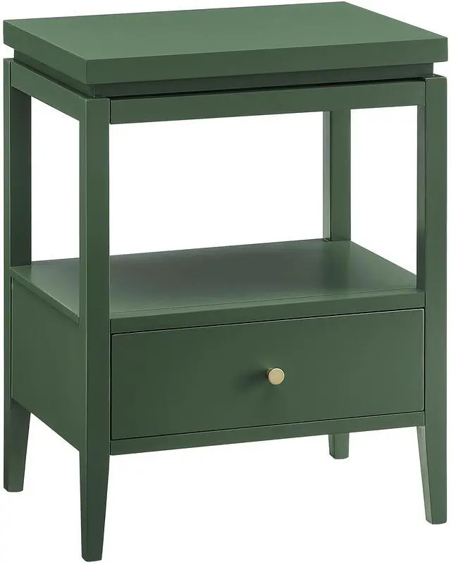 Main image of Olana Vintage Green 1-Drawer Nightstand