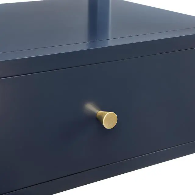 Alt view image 5 of 7 - Olana Midnight Blue 1-Drawer Nightstand