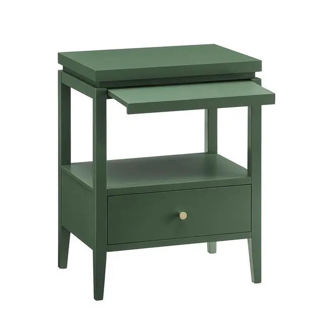 Alt view image 6 of 7 - Olana Vintage Green 1-Drawer Nightstand