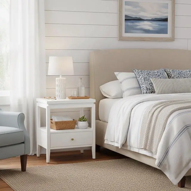 Alt view image 2 of 7 - Olana White 1-Drawer Nightstand