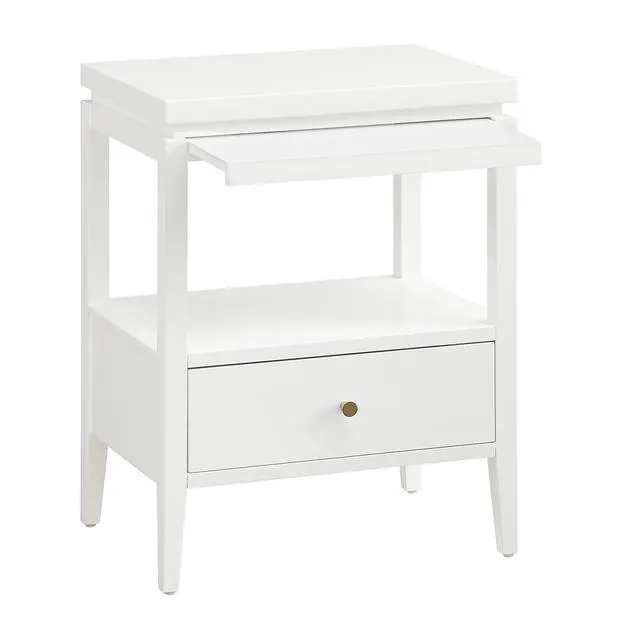 Alt view image 6 of 7 - Olana White 1-Drawer Nightstand