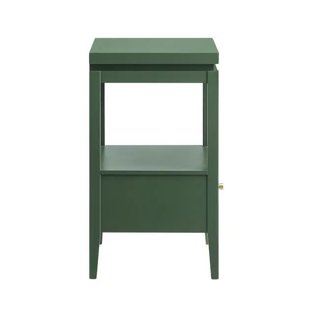 Alt view image 7 of 7 - Olana Vintage Green 1-Drawer Nightstand