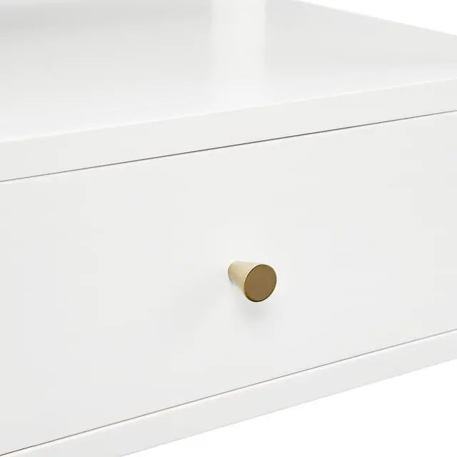 Alt view image 5 of 7 - Olana White 1-Drawer Nightstand