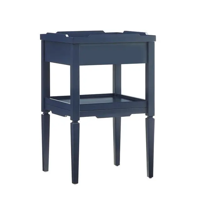Alt view image 5 of 7 - Foley Midnight Blue 1-Drawer Nightstand