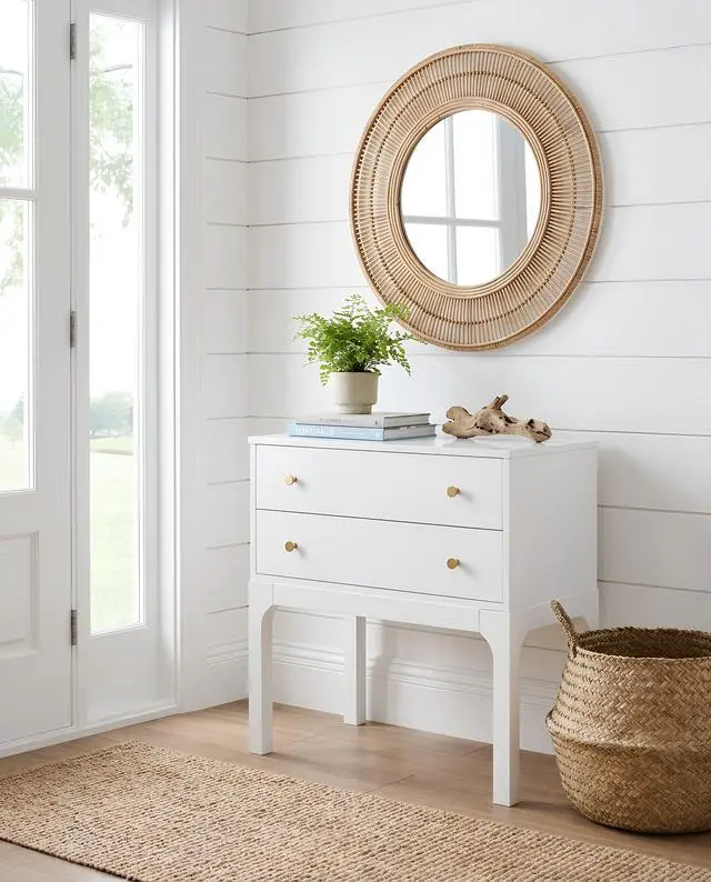 Alt view image 5 of 7 - Alonso 2-Drawer Modern Nightstand In White