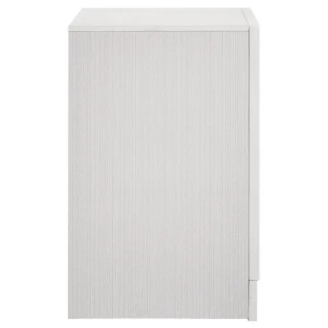 Alt view image 6 of 7 - White 2-Drawer Nightstand With Hidden Jewelry Tray