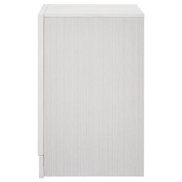 Alt view image 7 of 7 - White 2-Drawer Nightstand With Hidden Jewelry Tray