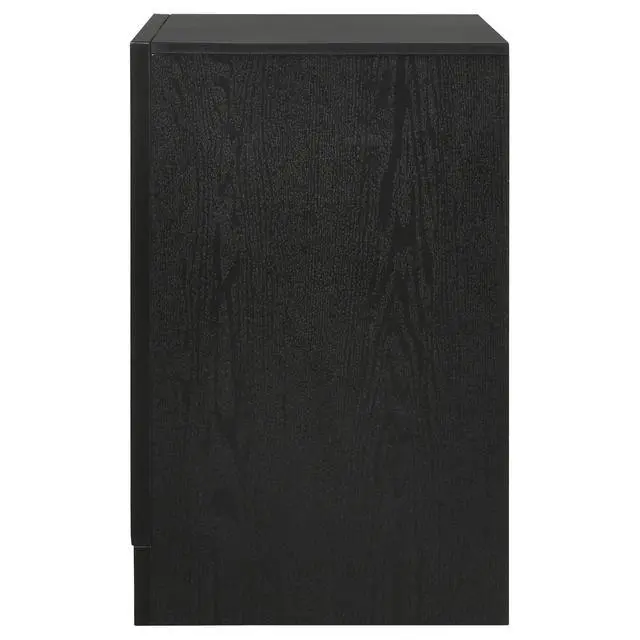 Alt view image 7 of 7 - Black 2-Drawer Nightstand With Hidden Jewelry Tray