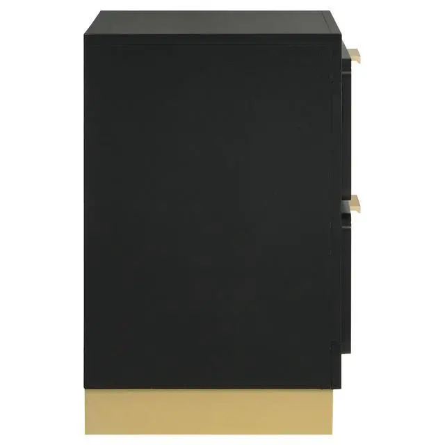Alt view image 6 of 7 - Sophia Black 2-Drawer Nightstand