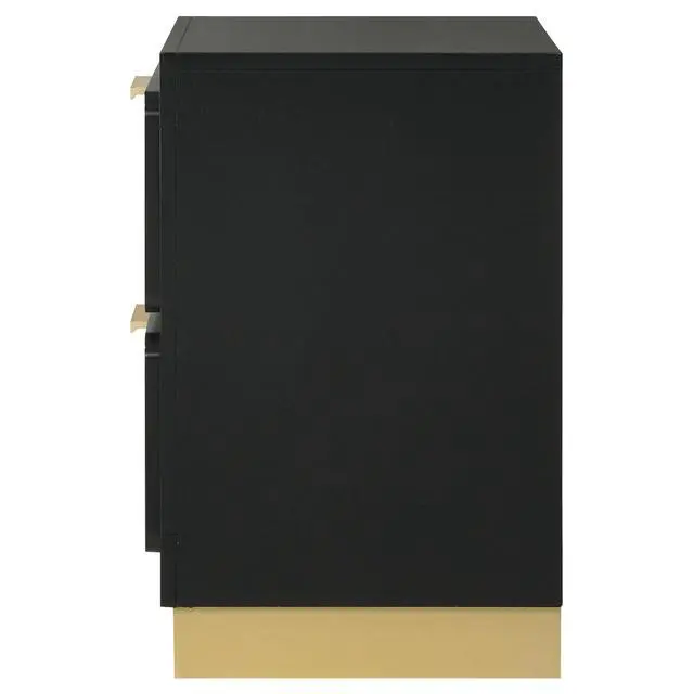 Alt view image 7 of 7 - Sophia Black 2-Drawer Nightstand