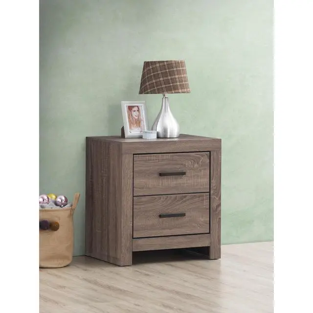 Alt view image 2 of 7 - Brantford Barrel Oak 2-Drawer Nightstand