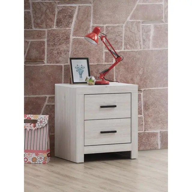 Alt view image 2 of 7 - Brantford Coastal White 2-Drawer Nightstand
