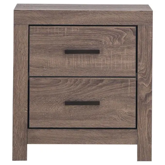 Alt view image 5 of 7 - Brantford Barrel Oak 2-Drawer Nightstand