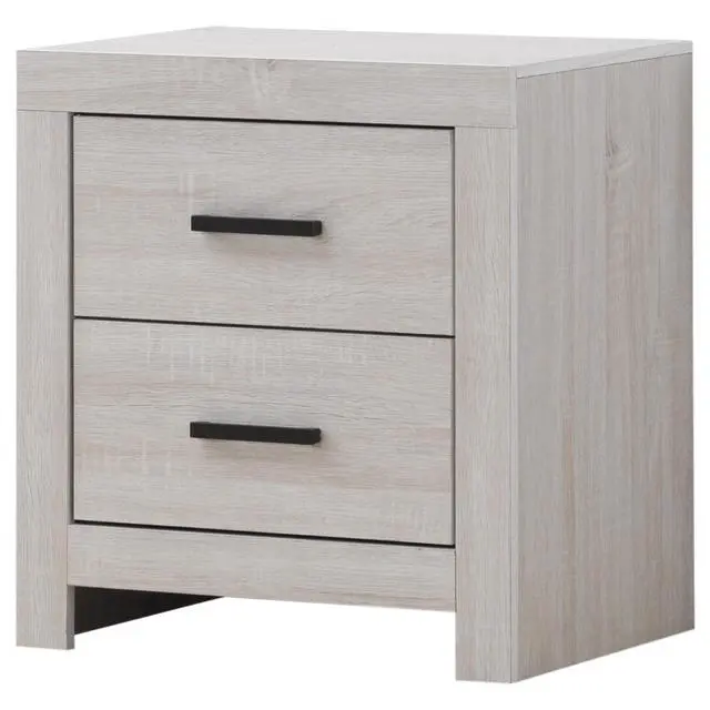 Alt view image 4 of 7 - Brantford Coastal White 2-Drawer Nightstand
