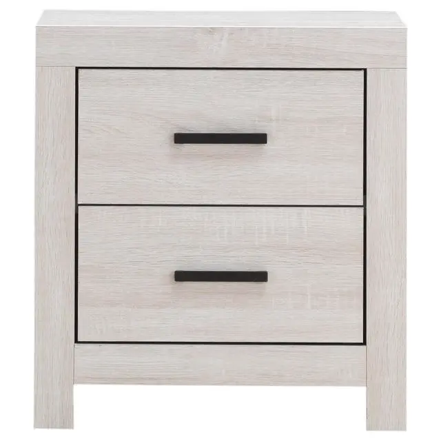 Alt view image 5 of 7 - Brantford Coastal White 2-Drawer Nightstand
