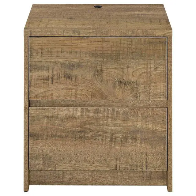 Alt view image 5 of 7 - Geary Mango 2-Drawer Nightstand Led Lights And Usb