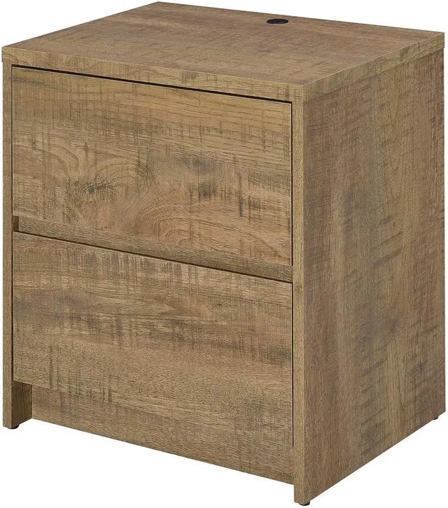 Main image of Geary Mango 2-Drawer Nightstand Led Lights And Usb