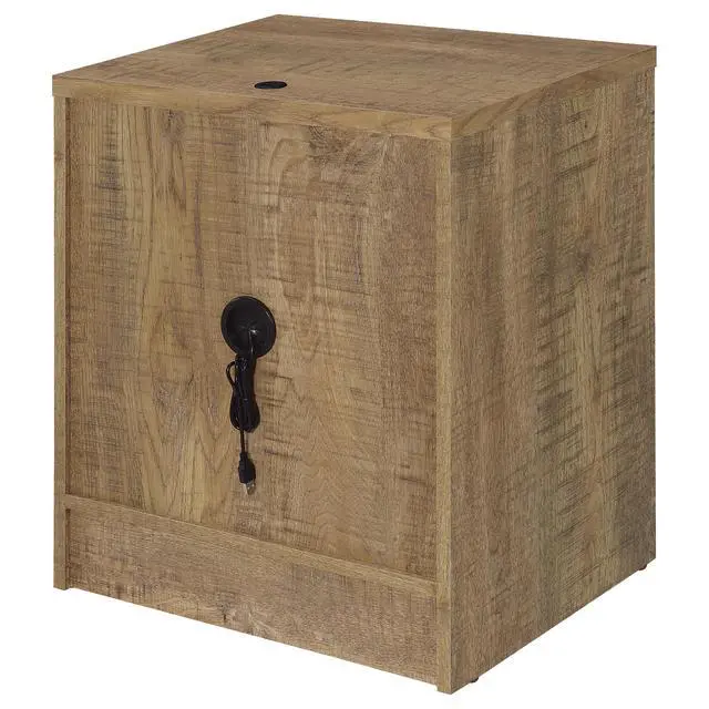 Alt view image 7 of 7 - Geary Mango 2-Drawer Nightstand Led Lights And Usb