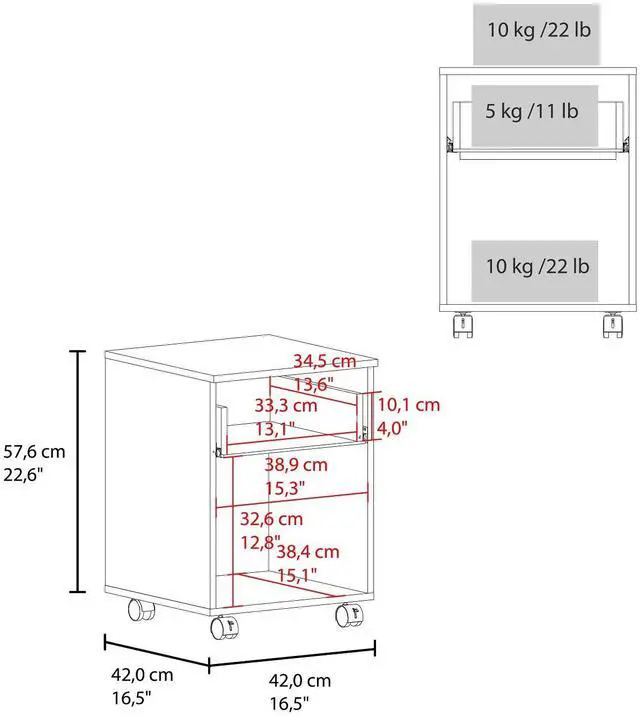 Alt view image 5 of 7 - Wenge Nightstands With Storage Drawer And Shelf, Set Of 2