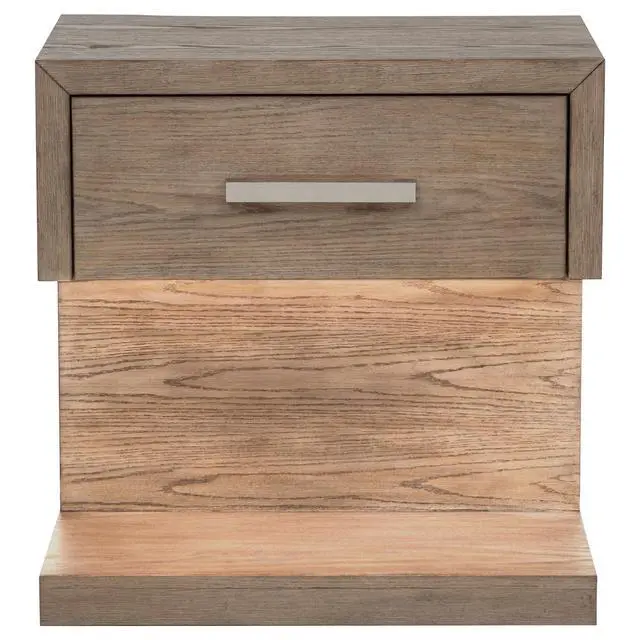 Alt view image 5 of 7 - Gibbons Barley Brown 1-Drawer Nightstand Bedside Table