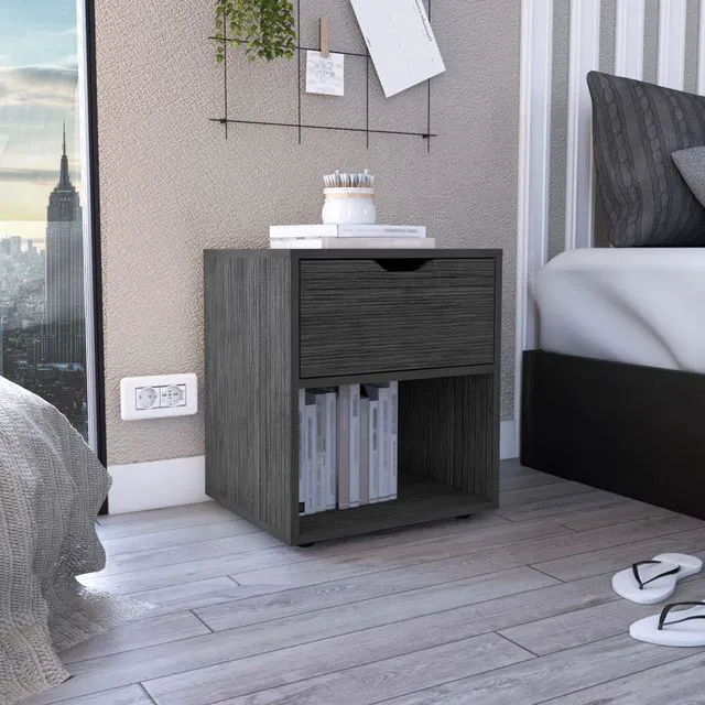 Main image of Aberdeeen 19.7-Inch High Nightstand End Table With Open Shelf