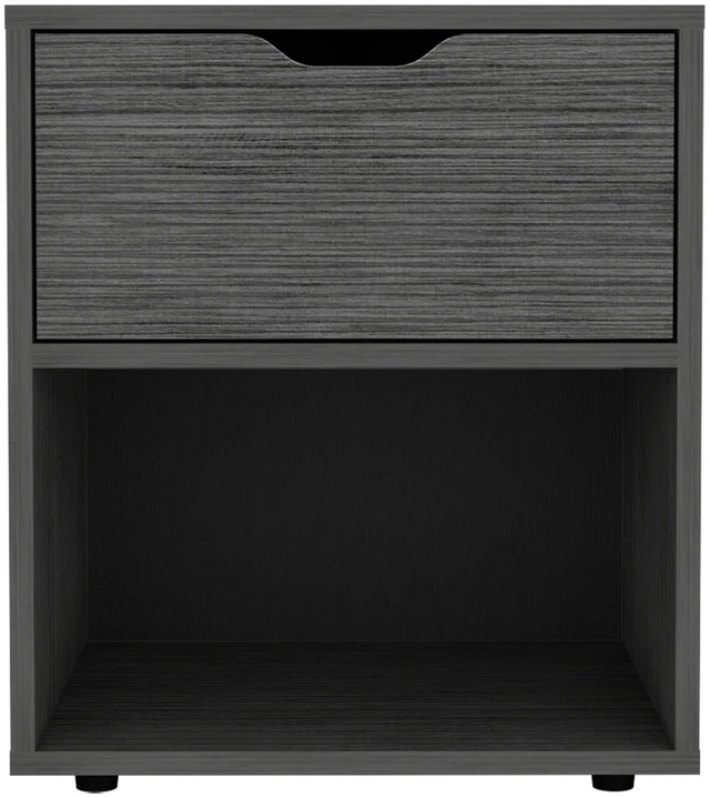 Alt view image 2 of 7 - Aberdeeen 19.7-Inch High Nightstand End Table With Open Shelf