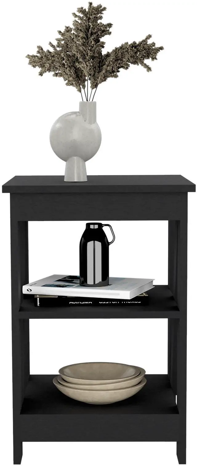 Alt view image 6 of 7 - Taylor End Table, Side Table, Nightstand, 3-Tier Storage Shelf, Sofa Table For Small Space