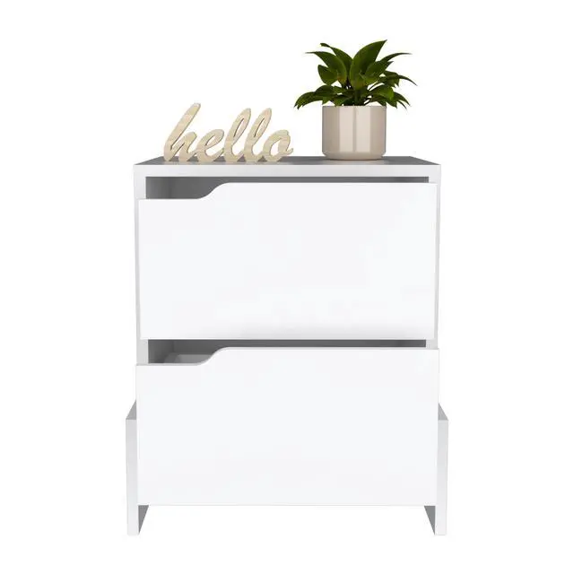 Alt view image 5 of 7 - Luss Nightstand, Bedside Table With 2-Drawers
